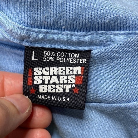 Vintage Screen Stars Best Soybean Expo Des Moines, Iowa Blue Tshirt Large 1989 - Picture 3 of 8